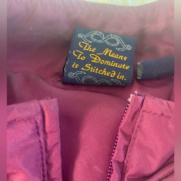 Warrior Men's Small Burgundy Layered Athletic Windbreaker Warm Up Jacket - Picture 5 of 11